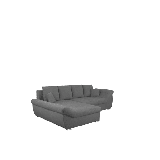 Chaise longue com cama e arca EDEN esquerda 4 lugares antracite