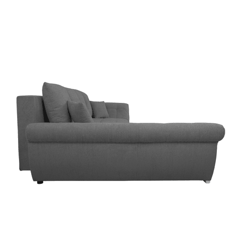 Chaise longue com cama e arca EDEN esquerda 4 lugares antracite