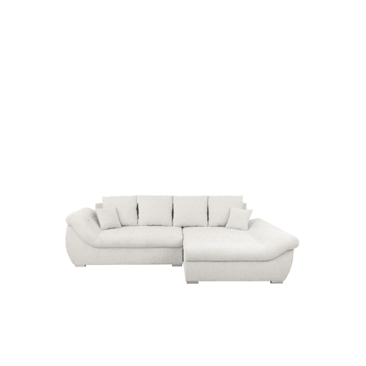 Chaise longue com cama e arca EDEN dereita 4 lugares branco