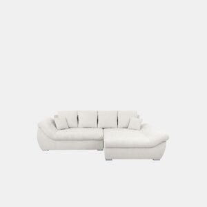 Chaise longue com cama e arca EDEN dereita 4 lugares branco