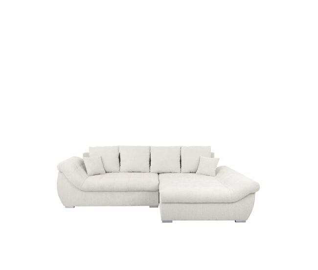 Chaise longue con cama y arcón EDEN derecha 4 plazas blanco