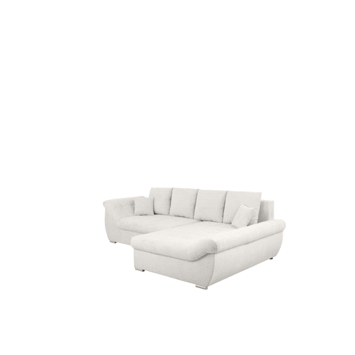 Chaise longue com cama e arca EDEN dereita 4 lugares branco