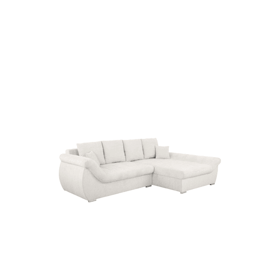 Chaise longue com cama e arca EDEN dereita 4 lugares branco