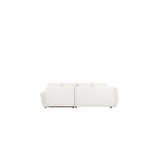 Chaise longue com cama e arca EDEN dereita 4 lugares branco