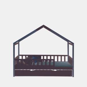 Cama nido de madeira maciça WOOD 90x190cm em branco natural