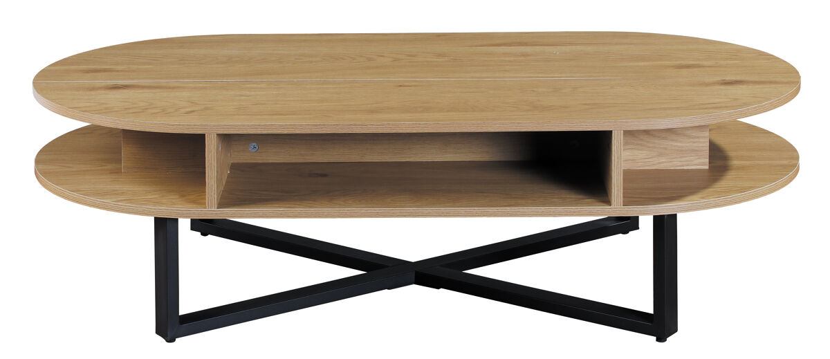 Mesa de centro elevable color roble LIA