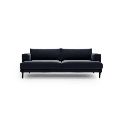Sofá 3 lugares fixo DELUXE cor azul