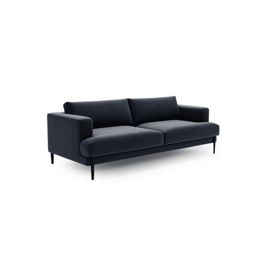 Sofá 3 lugares fixo DELUXE cor azul