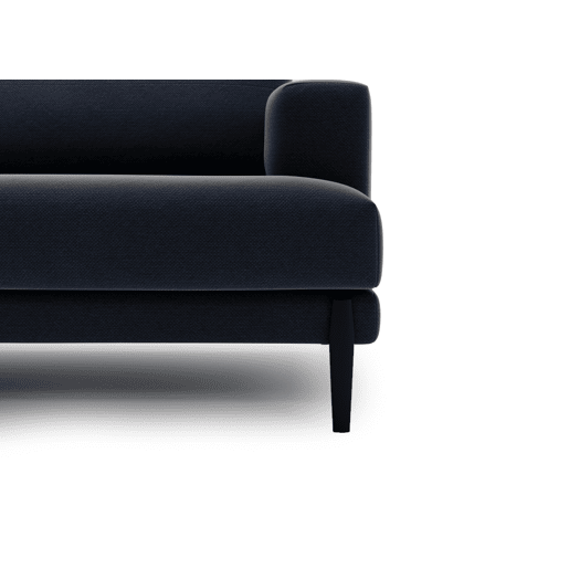 Sofá 3 lugares fixo DELUXE cor azul