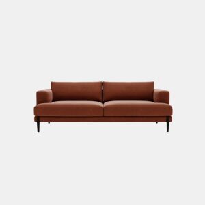 Sofá 3 lugares fixo DELUXE cor terracota