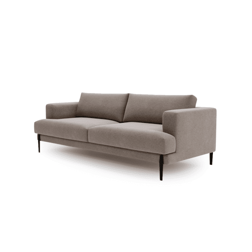 Sofá 3 lugares fixo DELUXE cor vison