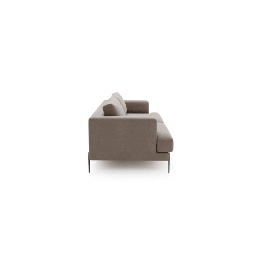 Sofá 3 lugares fixo DELUXE cor vison