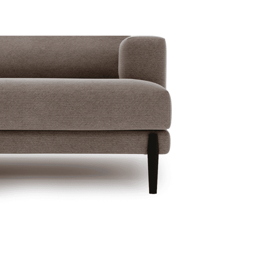 Sofá 3 lugares fixo DELUXE cor vison