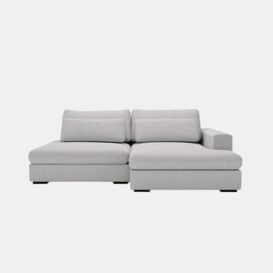 Chaise longue com cama PASSION dereita 3 lugares cinza claro