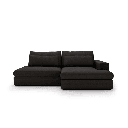 Chaise longue com cama PASSION dereita 3 lugares cinza escuro