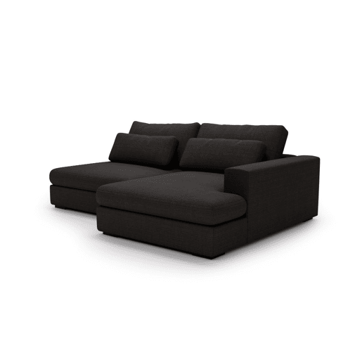 Chaise longue com cama PASSION dereita 3 lugares cinza escuro
