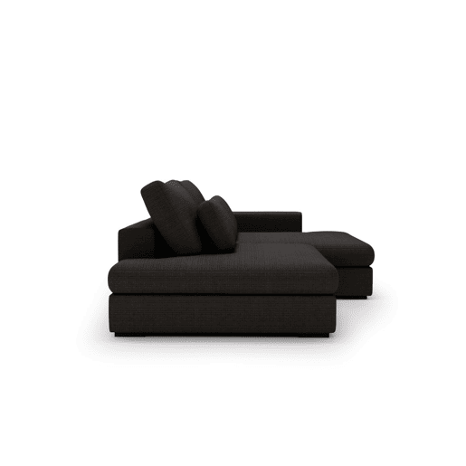 Chaise longue com cama PASSION dereita 3 lugares cinza escuro