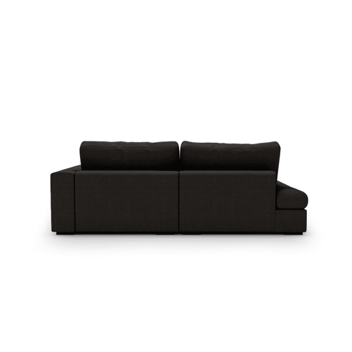 Chaise longue com cama PASSION dereita 3 lugares cinza escuro