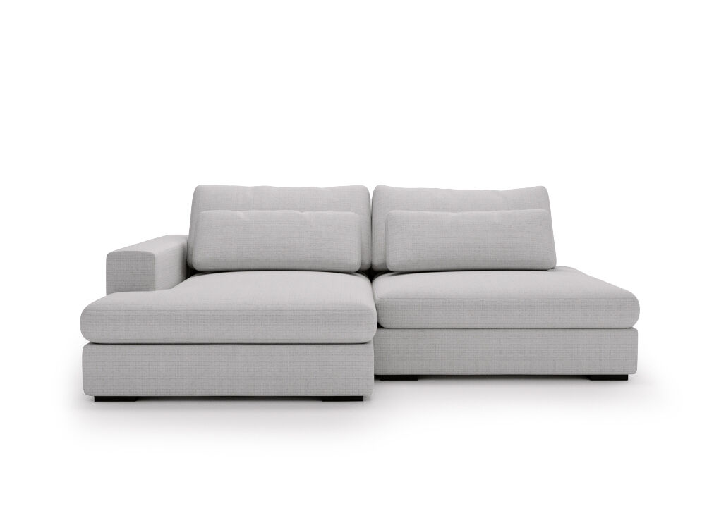 Chaise longue con cama passion izquierda 3 plazas gris claro