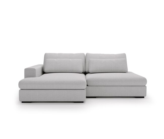 Chaise longue con cama passion izquierda 3 plazas gris claro