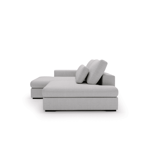Chaise longue com cama PASSION esquerda 3 lugares cinza claro