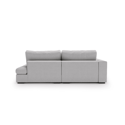 Chaise longue com cama PASSION esquerda 3 lugares cinza claro