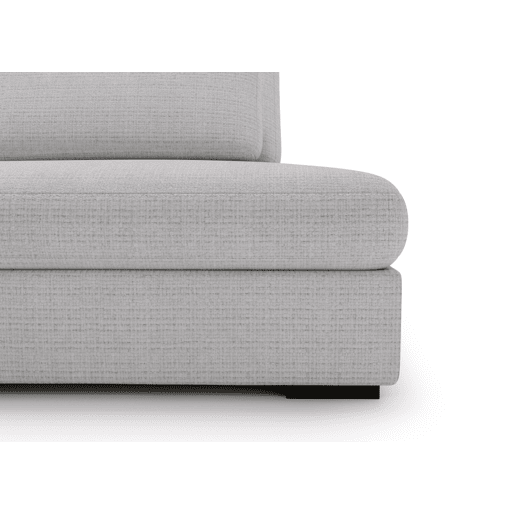 Chaise longue com cama PASSION esquerda 3 lugares cinza claro