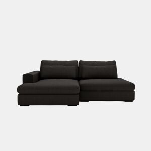 Chaise longue com cama PASSION esquerda 3 lugares cinza escuro