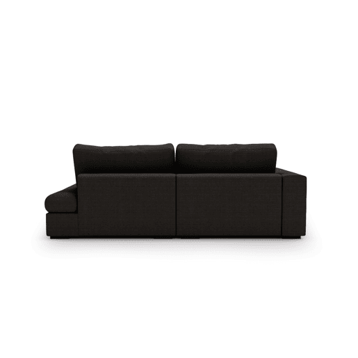 Chaise longue com cama PASSION esquerda 3 lugares cinza escuro