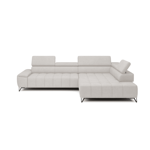 Sofá de canto relax elétrico PALLADIO dereita 5 lugares branco