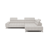 Sofá de canto relax elétrico PALLADIO dereita 5 lugares branco