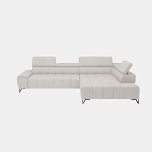Sofá de canto relax elétrico PALLADIO dereita 5 lugares branco