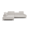 Sofá de canto relax elétrico PALLADIO esquerda 5 lugares branco