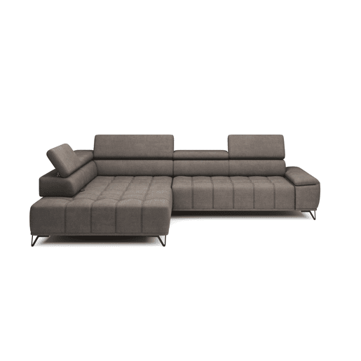 Sofá de canto relax elétrico PALLADIO esquerda 5 lugares vison Sofá de canto relax elétrico PALLADIO esquerda 5 lugares vison