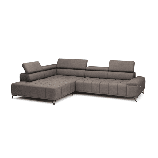 Sofá de canto relax elétrico PALLADIO esquerda 5 lugares vison Sofá de canto relax elétrico PALLADIO esquerda 5 lugares vison