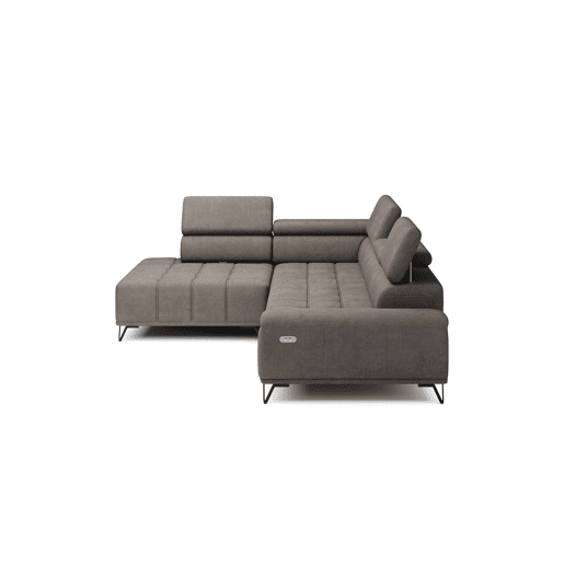 Sofá de canto relax elétrico PALLADIO esquerda 5 lugares vison Sofá de canto relax elétrico PALLADIO esquerda 5 lugares vison