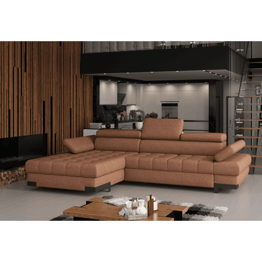 Chaise longue com cama SELVA dereita 4 lugares terracota