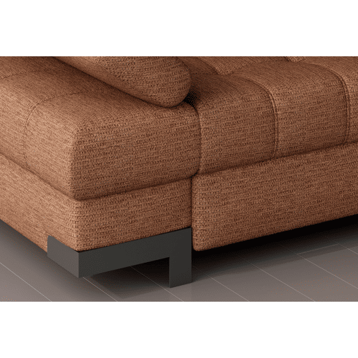 Chaise longue com cama SELVA dereita 4 lugares terracota