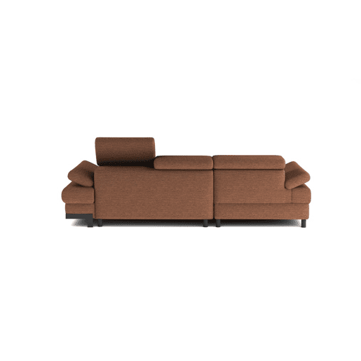 Chaise longue com cama SELVA esquerda 4 lugares terracota