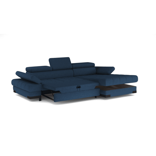 Chaise longue com cama SELVA dereita 4 lugares azul
