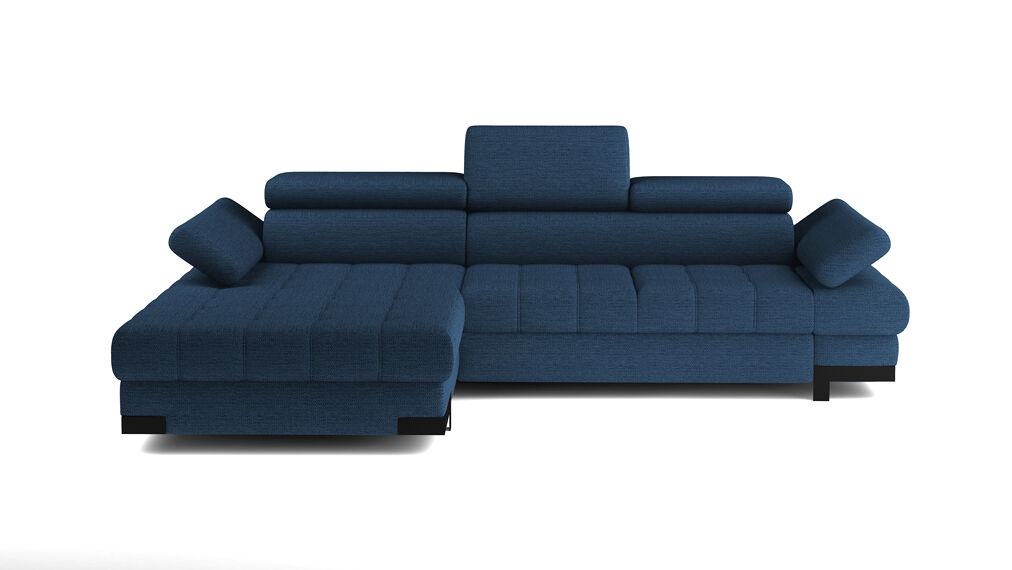 Chaise longue con cama selva izquierda 4 plazas azul
