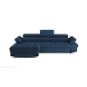 Chaise longue com cama SELVA esquerda 4 lugares azul