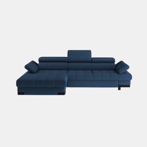 Chaise longue com cama SELVA esquerda 4 lugares azul