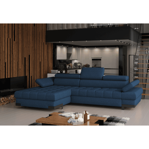Chaise longue com cama SELVA esquerda 4 lugares azul Chaise longue com cama SELVA esquerda 4 lugares azul
