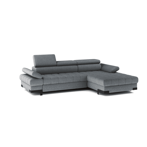 Chaise longue com cama SELVA dereita 4 lugares cinza