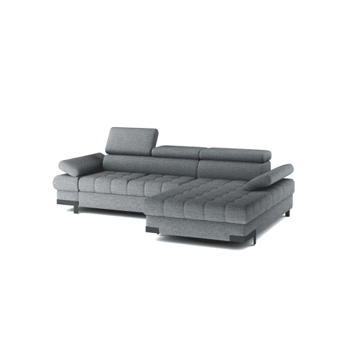 Chaise longue com cama SELVA dereita 4 lugares cinza
