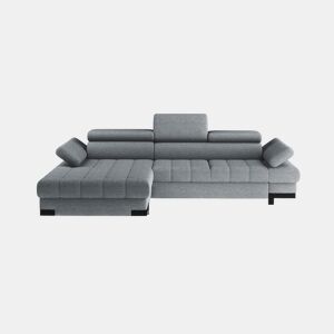 Chaise longue com cama SELVA esquerda 4 lugares cinza