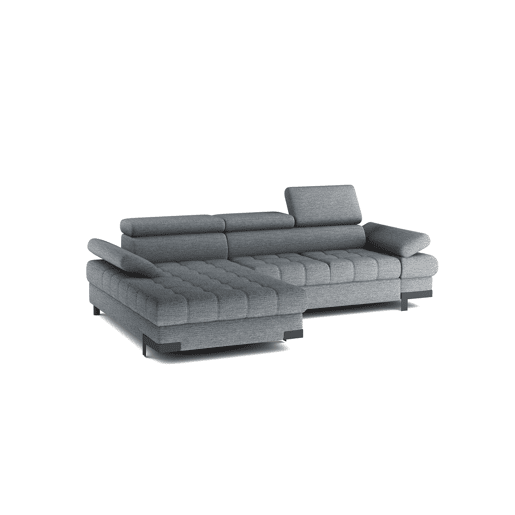 Chaise longue com cama SELVA esquerda 4 lugares cinza Chaise longue com cama SELVA esquerda 4 lugares cinza