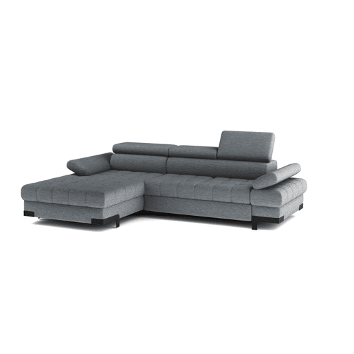 Chaise longue com cama SELVA esquerda 4 lugares cinza Chaise longue com cama SELVA esquerda 4 lugares cinza
