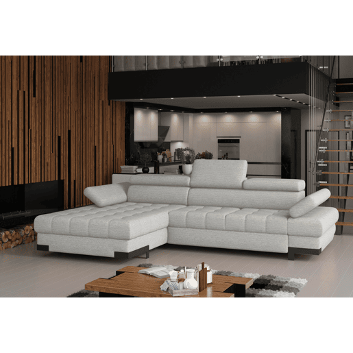 Chaise longue com cama SELVA esquerda 4 lugares vison Chaise longue com cama SELVA esquerda 4 lugares vison